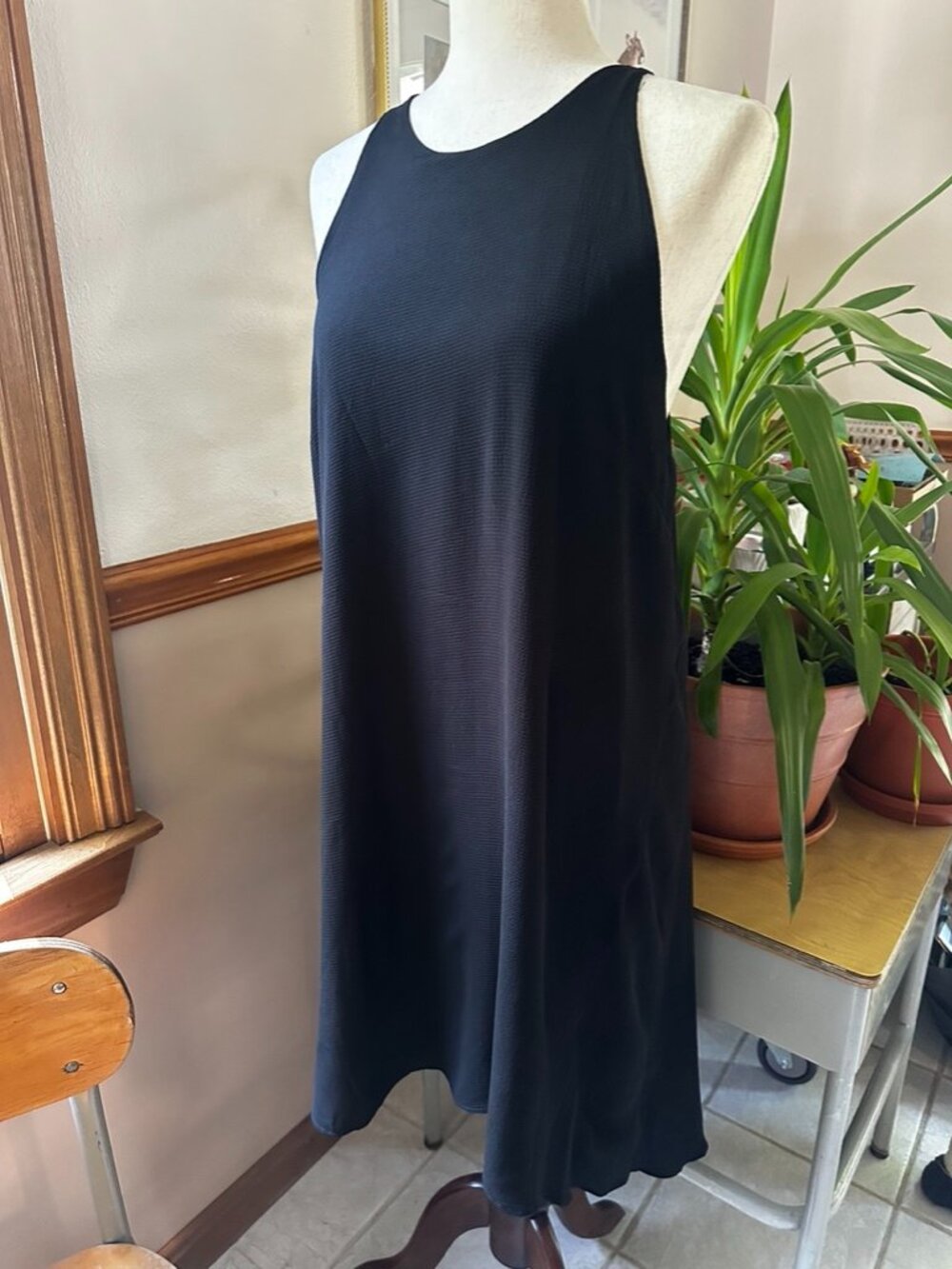 Mossimo High Low Black Flowy Dress, Halter Style, Like New, Women's L